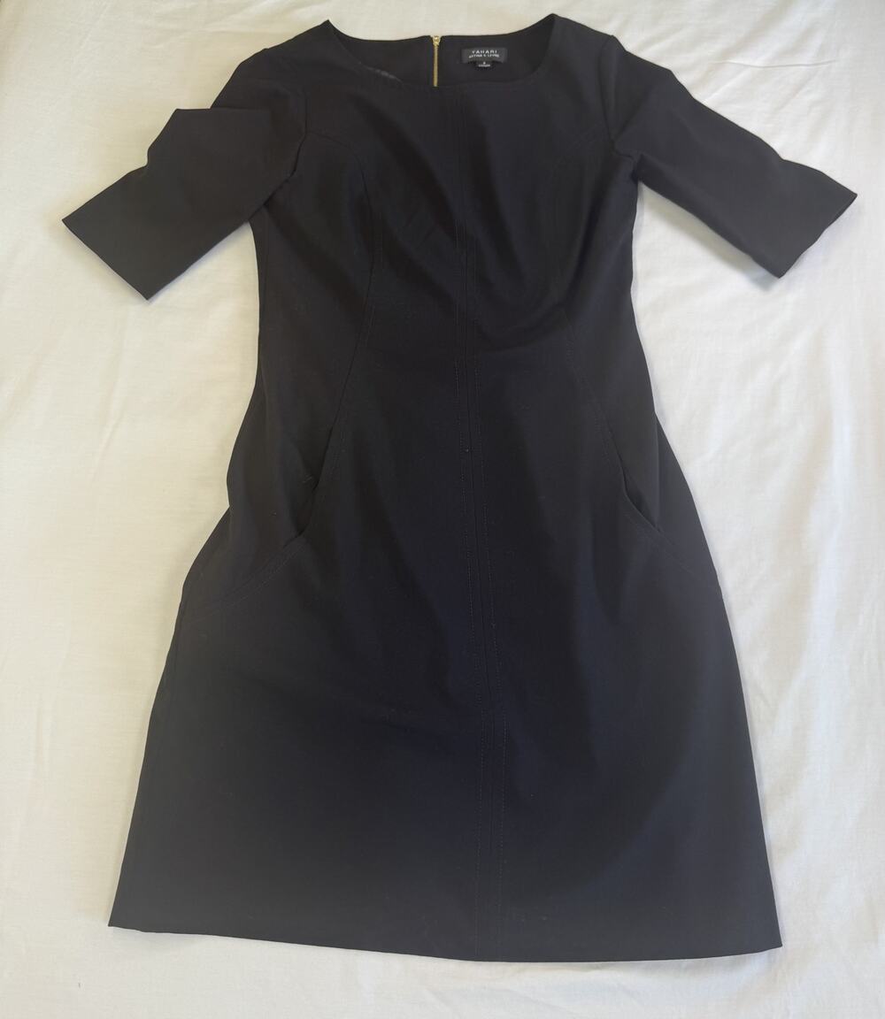 Isaac Mizrahi for Target Navy Fit & Flare Midi Dress Size 10 Y2K